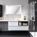 salle de bain YOU meuble suspendu + douche italienne