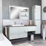 salle de bain YOU meuble suspendu colonne rangement miroir baignoire et cuisines